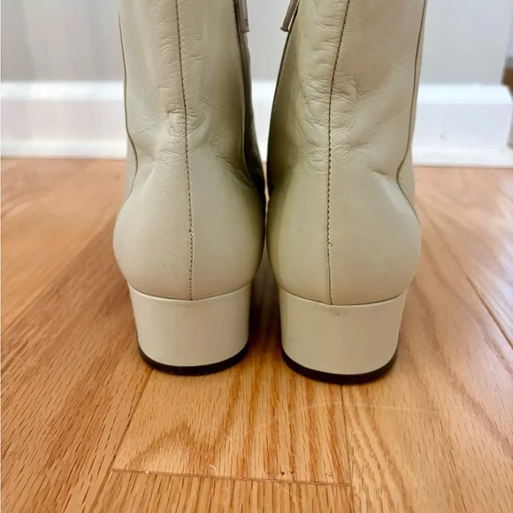 Vintage Bally Soft Leather Cream Ankle Boots GUC Sz 9 - Picture 7 of 11